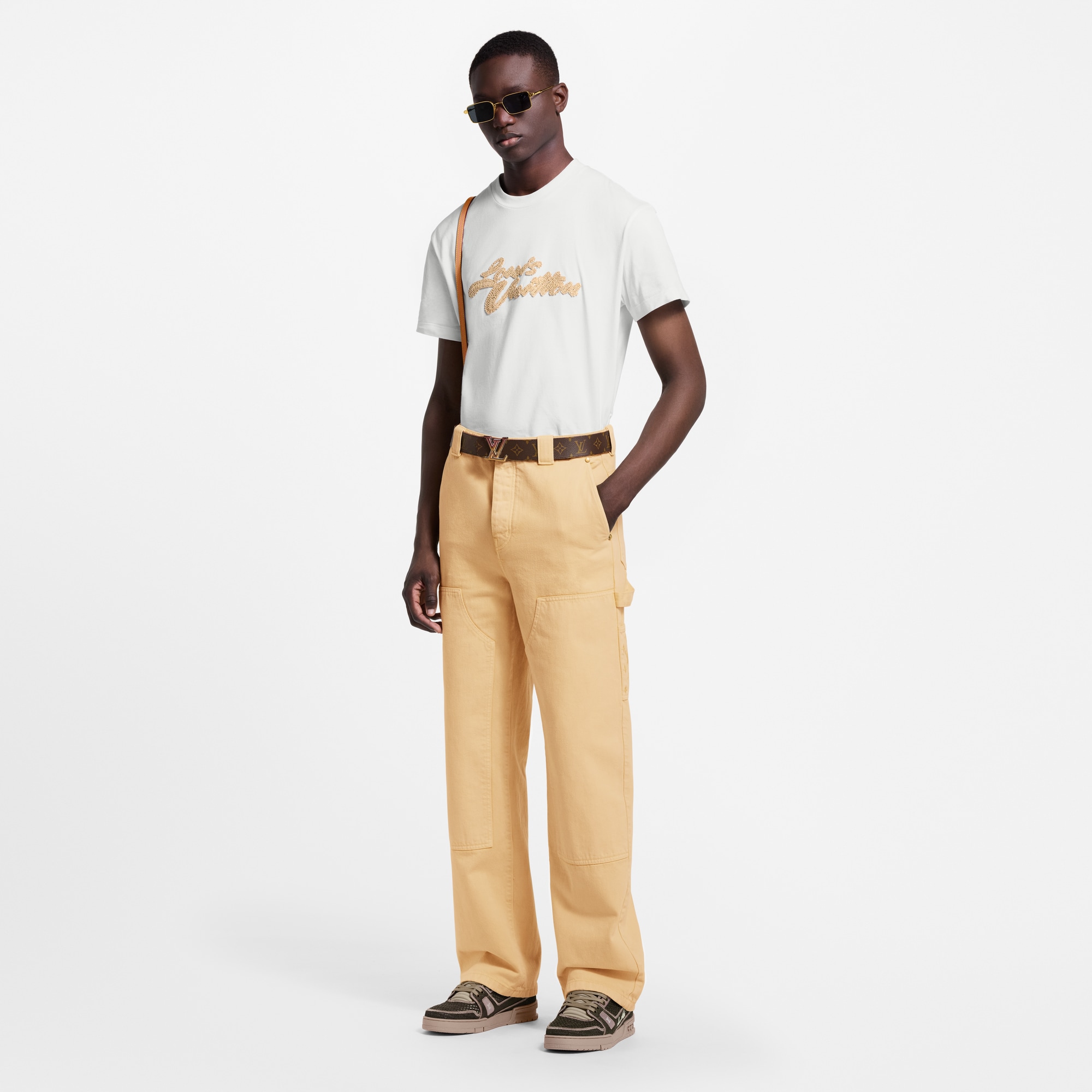 LV Blason Cotton Jacquard Chino Pants - Men - Ready-to-Wear